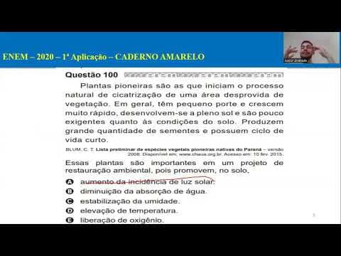 Thumbnail da aula: ENEM - 2020 - Plantas pioneiras são as que iniciam o processo natural