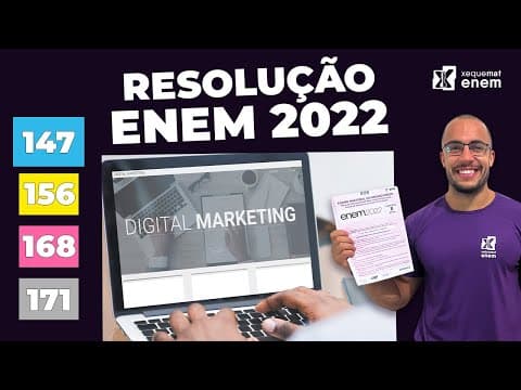 Thumbnail da aula: 🔘Questão 147 - Caderno Azul | Porcentagem e Razão e Proporção | MATEMÁTICA ENEM 2022