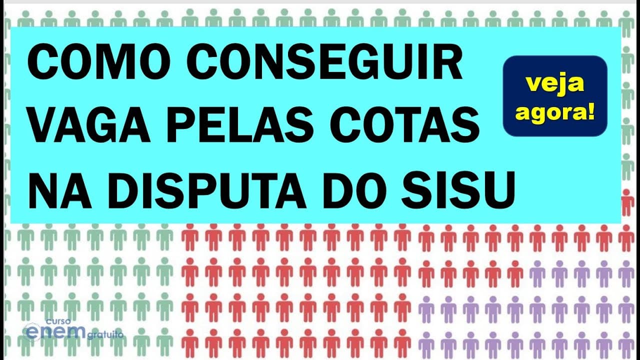 Thumbnail: COMO CONSEGUIR VAGA PELAS COTAS NO SISU | Como funcionam as Cotas no Sistema de Seleção Unificada