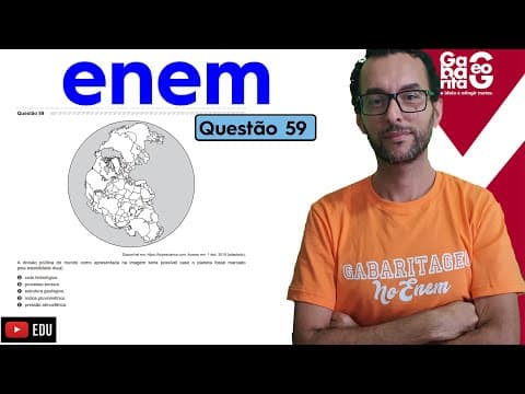 Thumbnail da aula: ENEM 2020 | QUESTÃO 59 |PROVA AZUL|CIÊNCIAS HUMANAS | ENEM 2019 - A divisão política do...