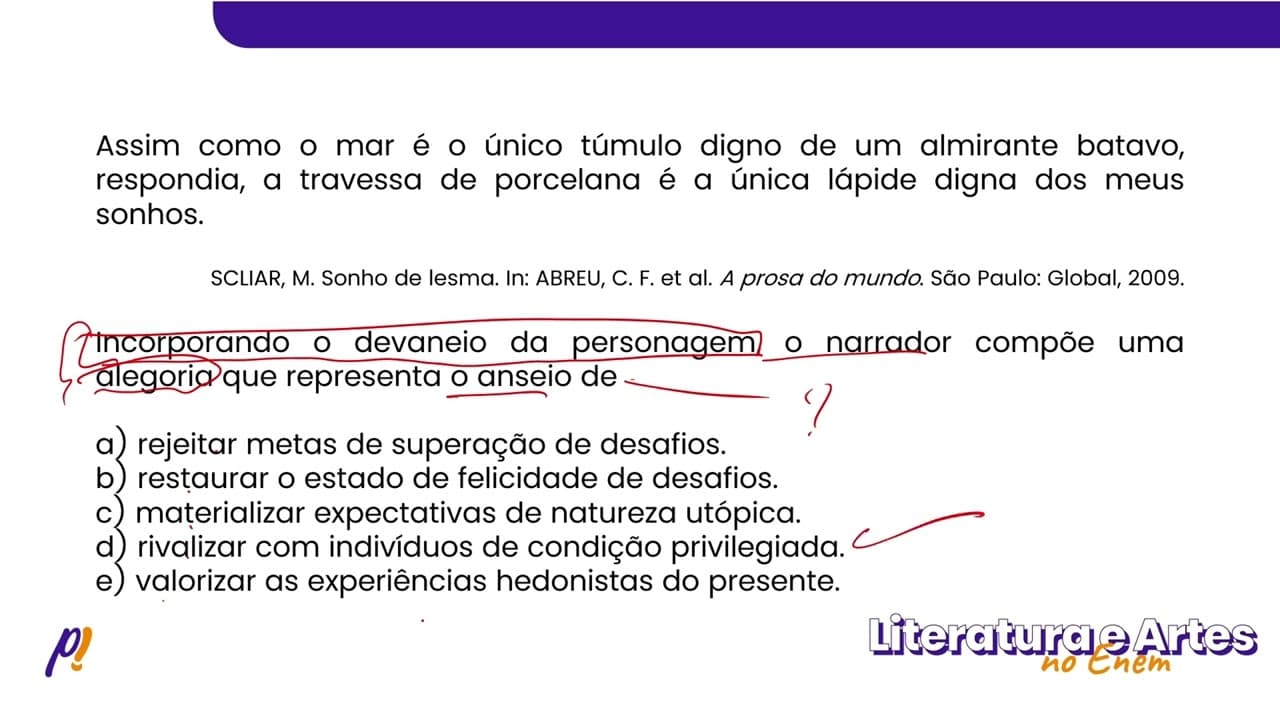 Thumbnail: ENEM 2019 - Teoria Literária | Ela nasceu lesma, vivia no meio das lesmas, mas não estava...