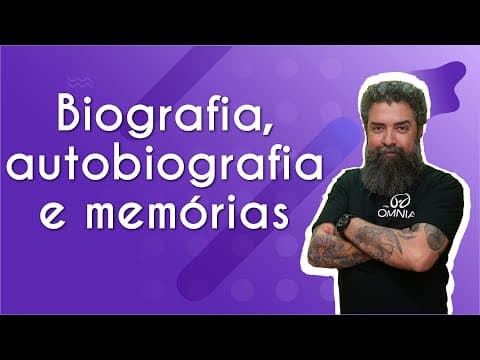 Thumbnail da aula: Biografia, autobiografia e memórias | Gêneros textuais - Brasil Escola