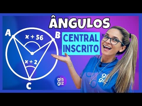 Thumbnail da aula: ÂNGULO CENTRAL E INSCRITO | ÂNGULOS NA CIRCUNFERÊNCIA |