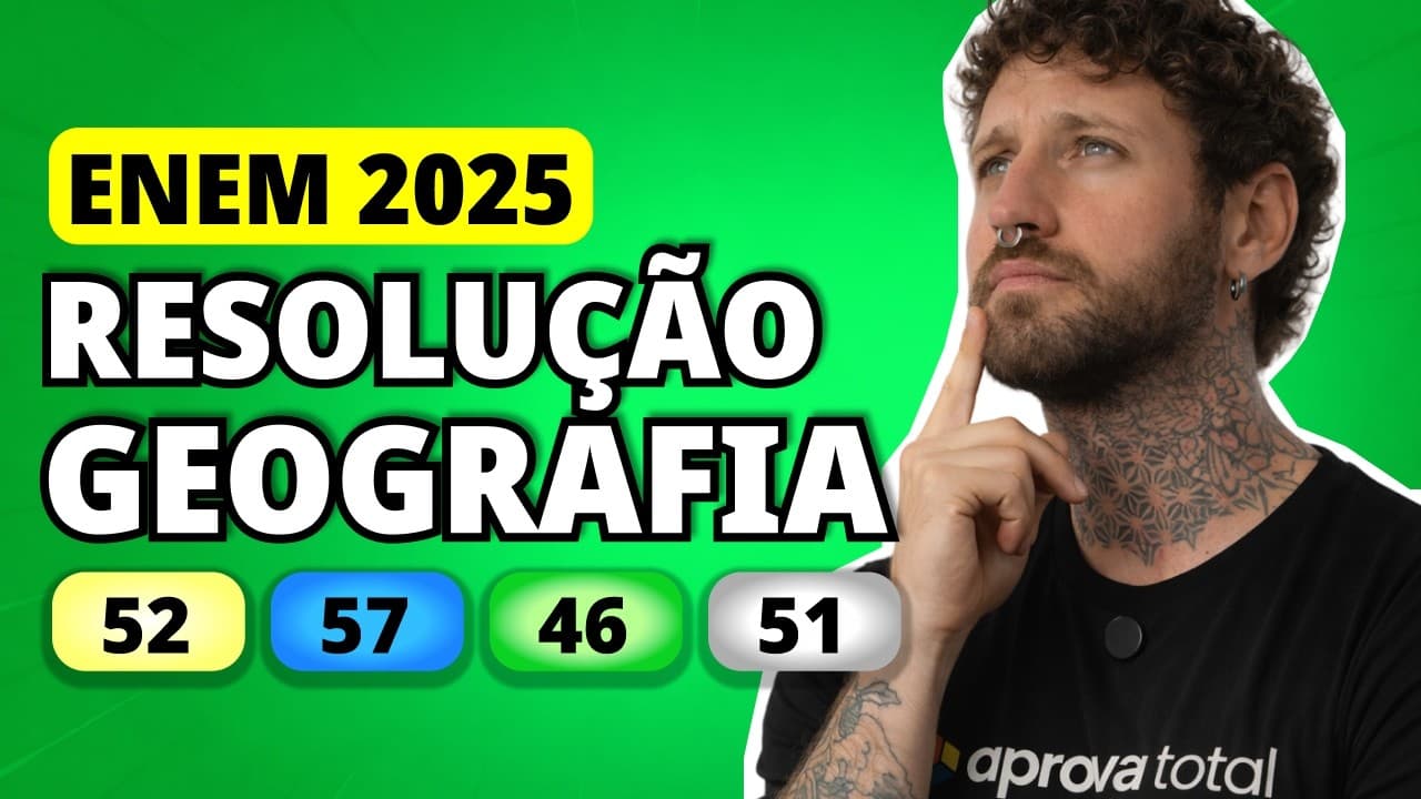 Thumbnail: ENEM 2025 GEOGRAFIA – Questão 52 | Dos 10 aos 15 anos de idade, Virgínia adorava acompanhar seu pai