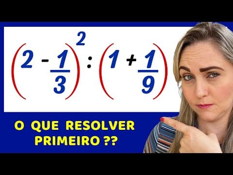 Thumbnail da aula: 🤯😱APRENDA AGORA EXPRESSÃO COM FRAÇÃO!!! Matemática básica todo dia.📚🚀
