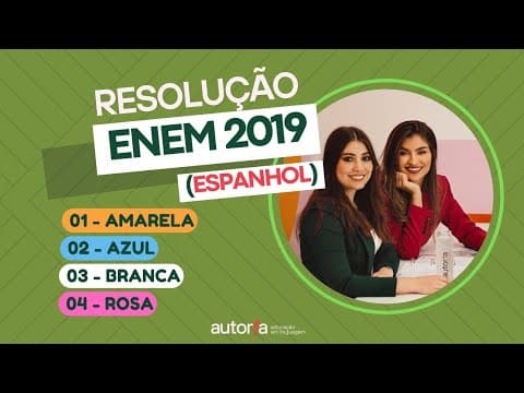 Thumbnail da aula: Enem 2019 - Autoria Linguagem - Questão 01 | Linguagens, prova amarela