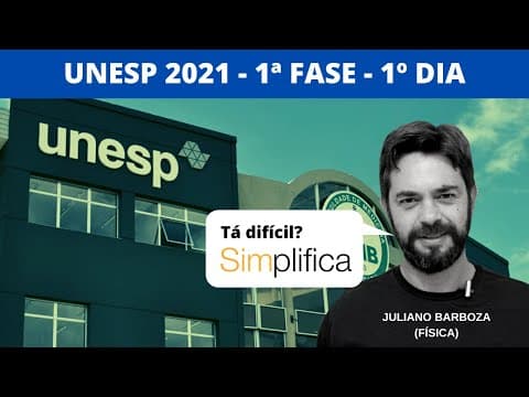 Thumbnail da aula: Resolução da prova de física da UNESP 2021.