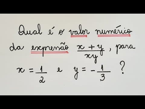 Thumbnail da aula: 🔔 Valor Numérico de uma Expressão Algébrica - Professora Angela Matemática