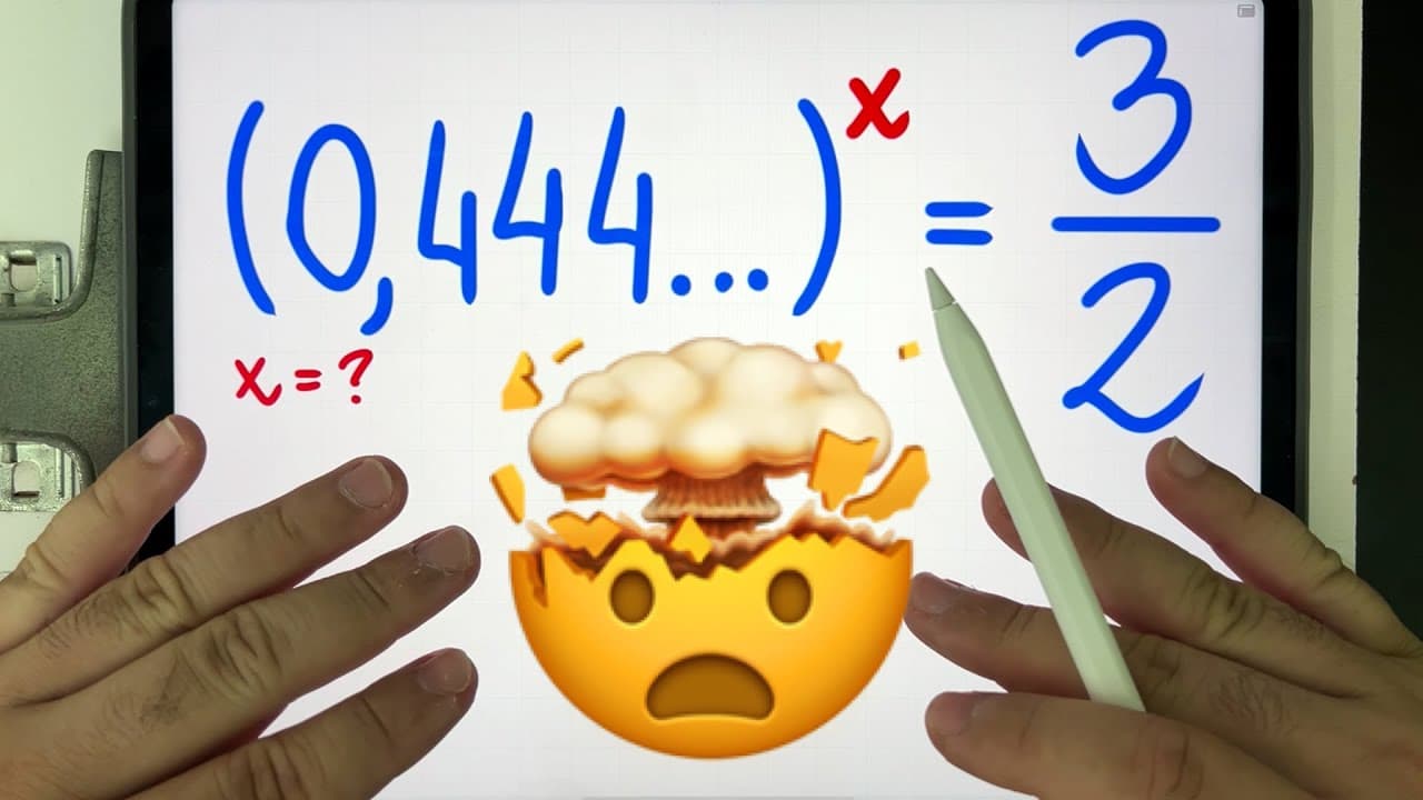 Thumbnail: 🤯 MATEMÁTICA BÁSICA DESBUGADA - Qual é o expoente para a dízima periódica ser igual à fração?