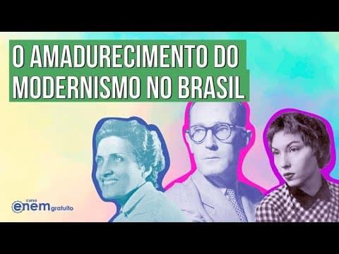 Thumbnail da aula: 2ª E 3ª GERAÇÃO DO MODERNISMO: o amadurecimento da literatura brasileira. Profe Camila Brambilla