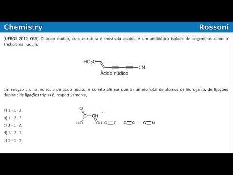 Thumbnail da aula: UFRGS 2012 Química - Questão 39 - ácido núdico, introdução a orgânica