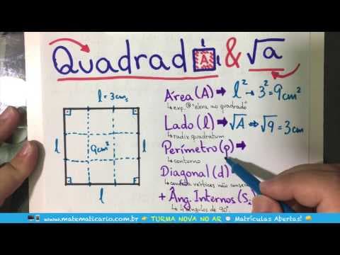 Thumbnail da aula: ⏱ QUADRADO - Área, Lado, Perímetro, Diagonal, Ângulos 👉 Minuto Matemática