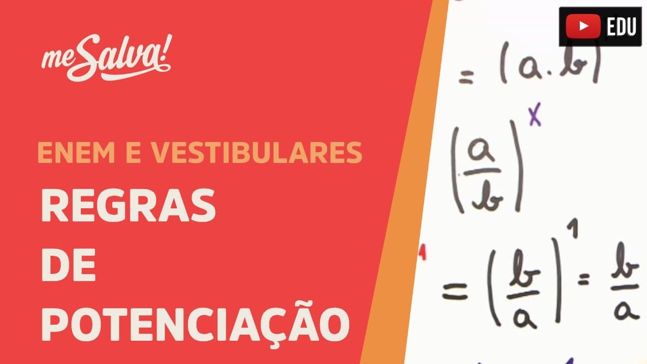 Thumbnail: Regras de Potenciação | Matemática Básica | Me Salva! ENEM e Vestibulares