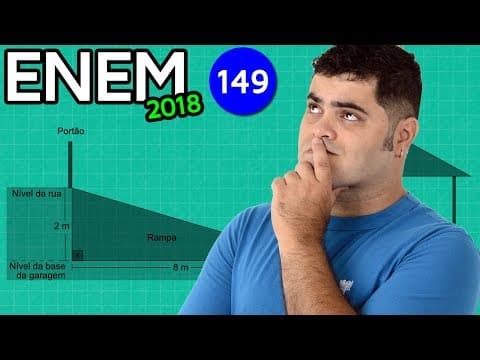 Thumbnail da aula: 🔥 ENEM 2018 Matemática 149 👉🏻 Nível da Garagem, Porcentagem e Geometria