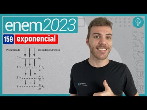 Thumbnail da aula: ENEM 2023 - O esquema mostra como a intensidade luminosa decresce com o aumento da... - EXPONENCIAL