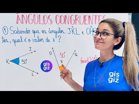 Thumbnail da aula: ÂNGULOS CONGRUENTES: Exercícios Resolvidos Passo a Passo | Geometria