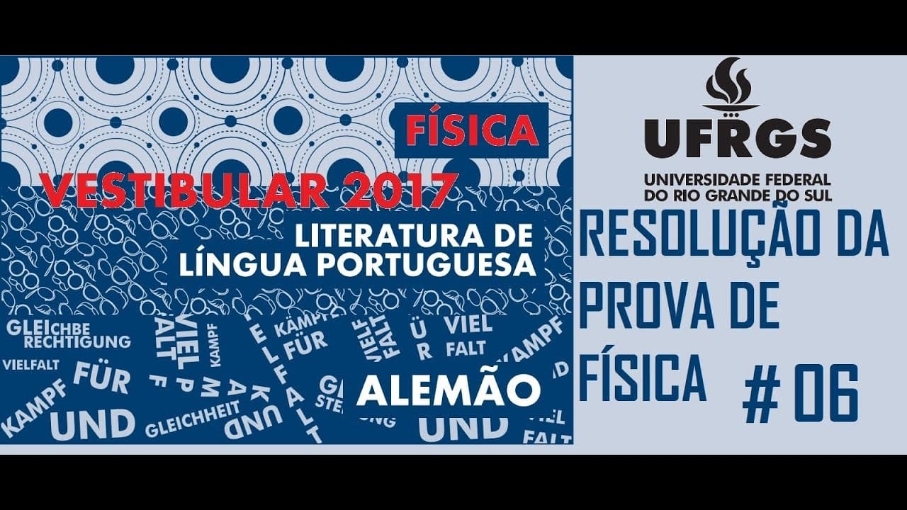 Thumbnail: FÍSICA– UFRGS – 2017 – Questão:06. A figura (i) esquematiza a trajetória de duas partículas, em rota