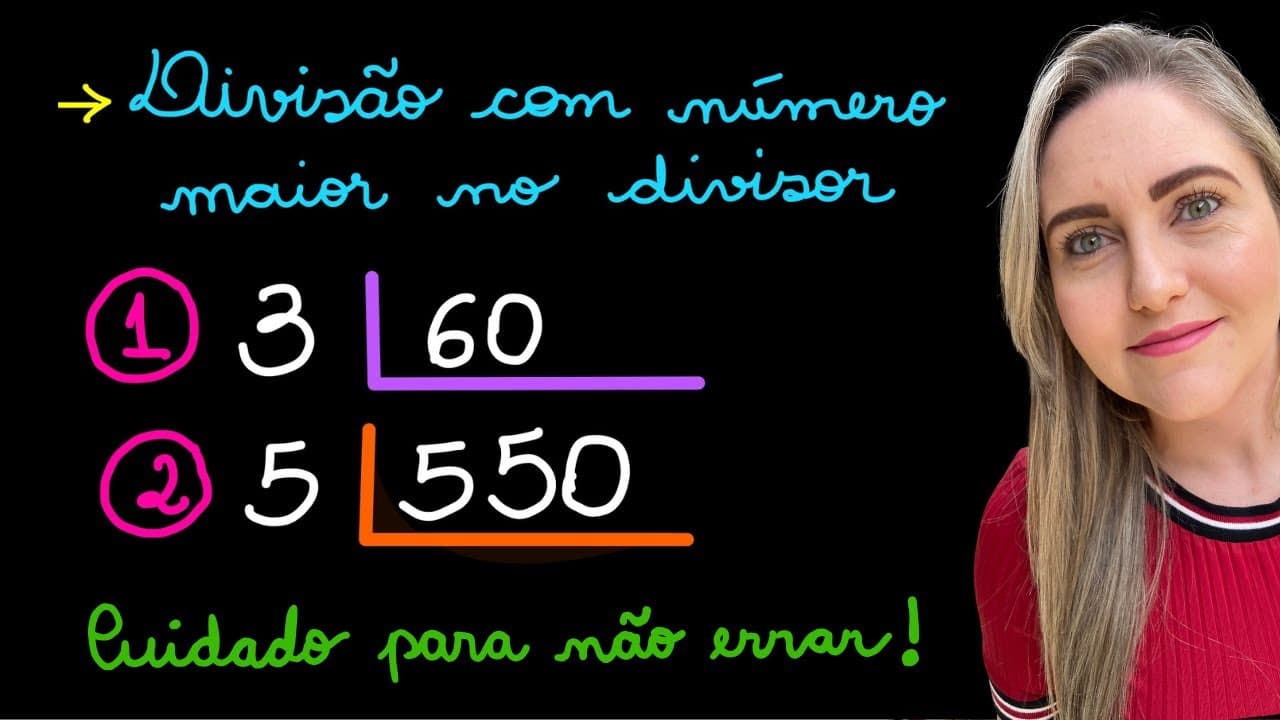 Thumbnail: MELHOR FORMA DE APRENDER DIVISÃO!! EXPLICAÇÃO PARA APRENDER MATEMÁTICA AGORA!
