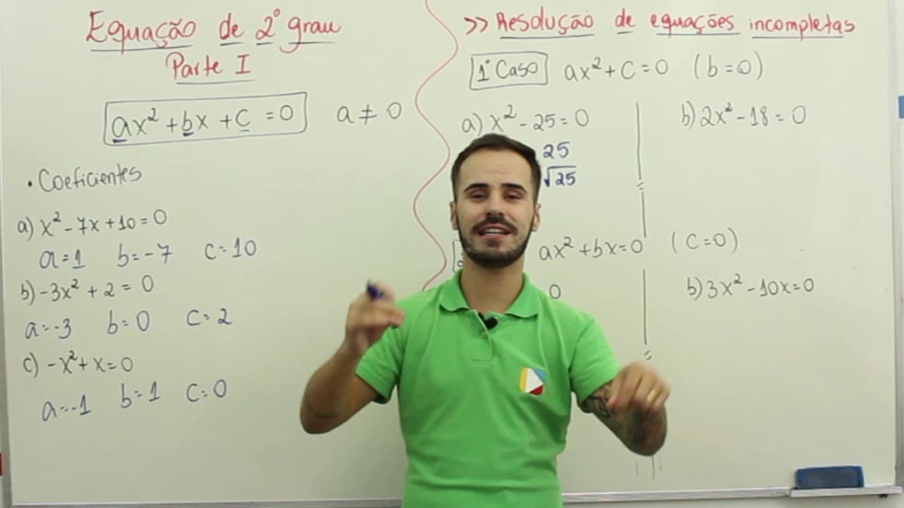 Thumbnail: Matemática - Equações de Segundo Grau - Parte I