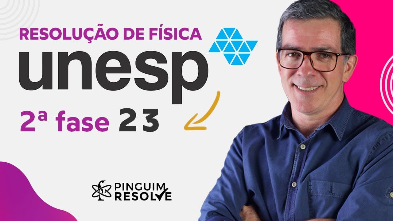 Thumbnail: UNESP 2023 Segunda Fase | Resolução de Física🐧 Professor Pinguim
