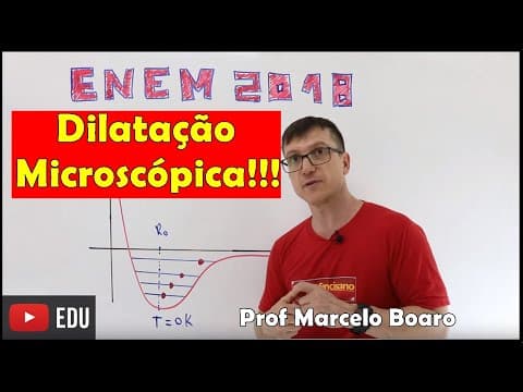 Thumbnail da aula: Como entender a DILATAÇÃO TÉRMICA a partir da visão MICROSCÓPICA? ENEM 2018 FÍSICA Questão 118.