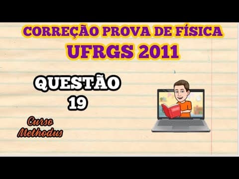 Thumbnail da aula: 19 de 2011 da prova de física da UFRGS - Uma corda é composta por dois segmentos de densidade