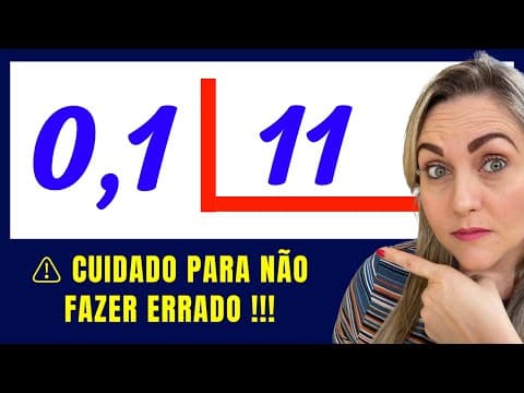 Thumbnail da aula: 🤯APRENDA COMO FAZER DIVISÃO COM VÍRGULA!! Matemática básica todo dia.📚🚀