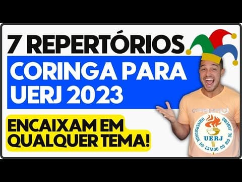 Thumbnail da aula: 7 Repertórios Coringa para Redação UERJ 2023 | "Não me abandone jamais" | PROFINHO da REDAÇÃO