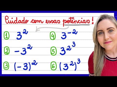 Thumbnail da aula: PARE DE ERRAR ESSAS POTÊNCIAS! EXPLICAÇÃO DE POTENCIAÇÃO PARA APRENDER MATEMÁTICA AGORA!