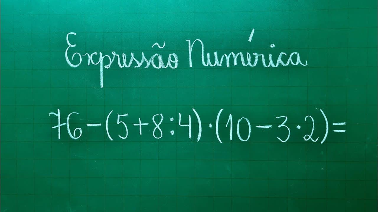 Thumbnail: EXPRESSÃO NUMÉRICA com PARÊNTESES - Professora Angela Matemática
