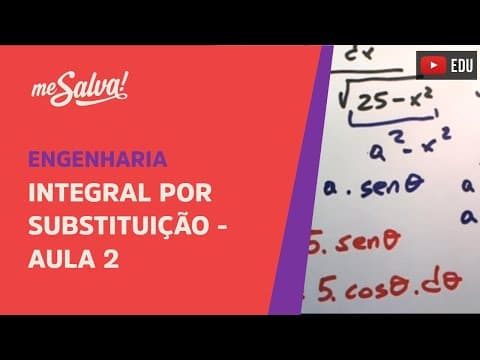 Thumbnail da aula: Me Salva! Integral por substituição trigonométrica - Aula 2 - Como escolher a substituição