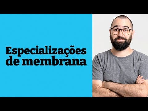Thumbnail da aula: Especializações de membrana - Aula 19 - Módulo 1: Biologia Celular - Prof. Guilherme