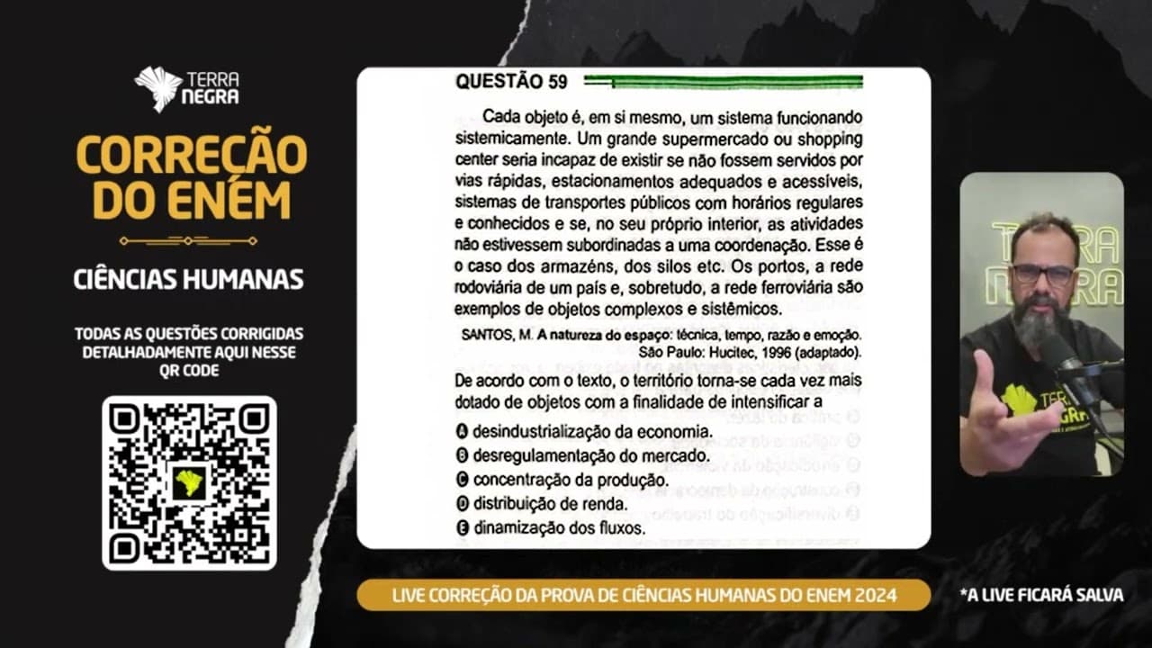 Thumbnail: ENEM 2024 - Geografia - 59 Prova Verde