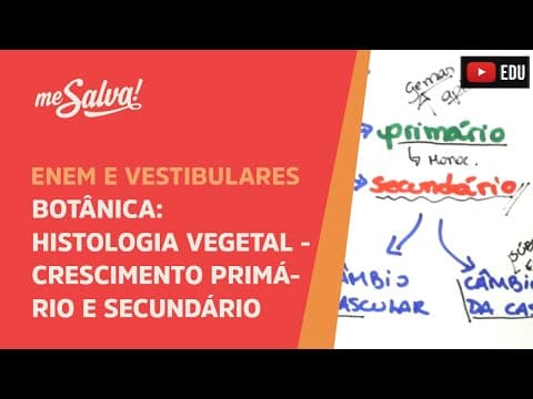 Thumbnail da aula: Me Salva! BOT15 - Botânica - Histologia vegetal: crescimento primário e secundário
