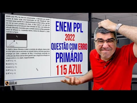 Thumbnail da aula: Treta: Questão ENEM 2023 PPL Tá errada... e vai ter gente que não vai perceber