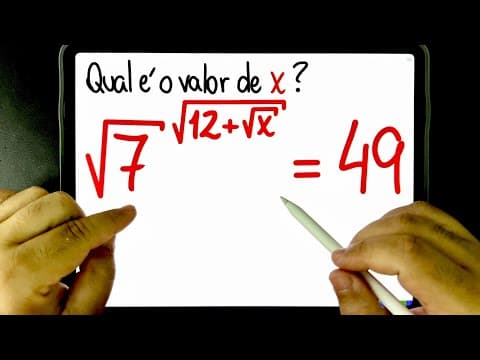 Thumbnail da aula: 🔥 Sabe desbugar? 😱 RAIZ QUADRADA elevada a RAIZ QUADRADA que tem uma RAIZ QUADRADA DE X dentro!