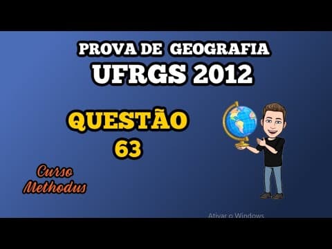Thumbnail da aula: 63 de 2012 da prova de Geografia da UFRGS - Considere as afirmações abaixo sobre escala cartográfica