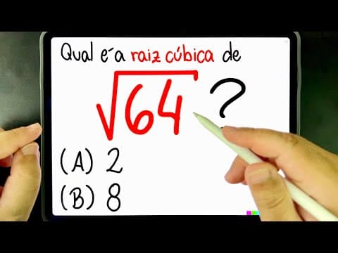 Thumbnail da aula: 🔥 Qual é a RAIZ CÚBICA DA RAIZ QUADRADA DE 64? 😱 Você consegue resolver esse cálculo aritmético?