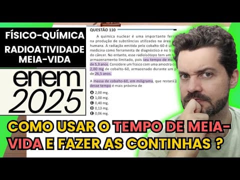 Thumbnail da aula: ✏️ENEM 2025 | A química nuclear é uma importante ferramenta na produção de substâncias utilizadas