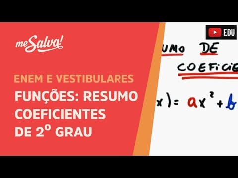 Thumbnail da aula: Funções: Resumo dos coeficientes da função de 2º grau | Me Salva!