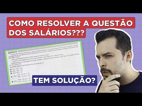 Thumbnail da aula: A Questão do Salário tem solução? Veja agora: Matemática Enem 2022. Prof. Lucas Borguezan
