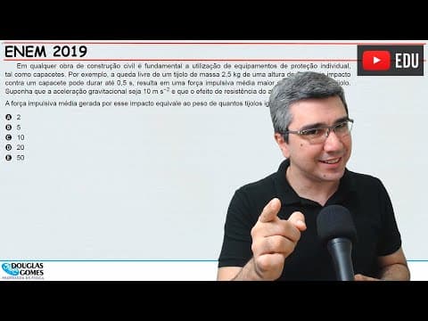 Thumbnail da aula: ENEM 2019 | O capacete | Prova Azul 111 | Amarela 107 | Cinza 118 | Rosa 113