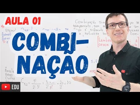 Thumbnail da aula: COMBINAÇÃO | ANÁLISE COMBINATÓRIA | Professor Boaro | AULA 1