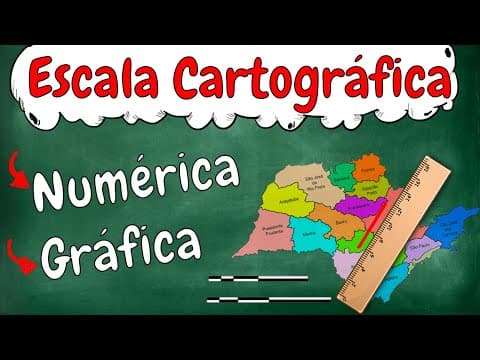 Thumbnail da aula: Escala Cartográfia - Gráfica, Numérica e distâncias (Cartografia Resumo)