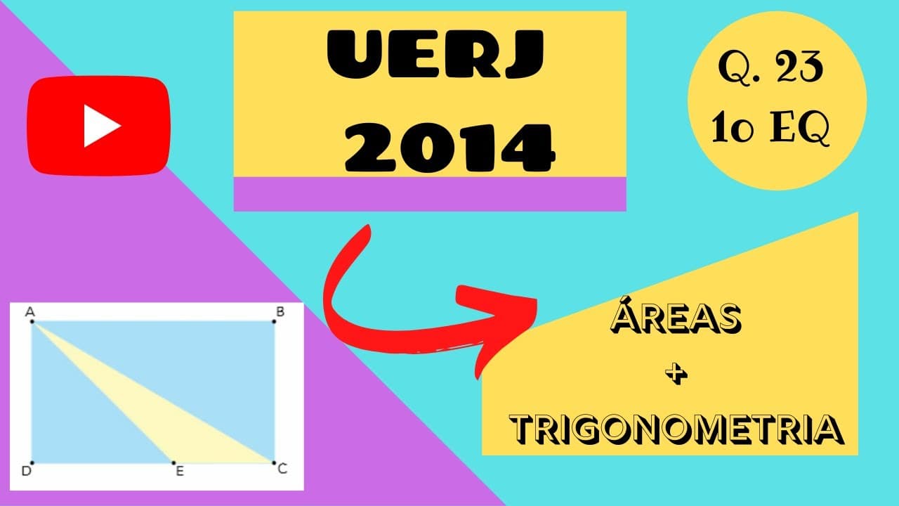 Thumbnail: UERJ 2014 QUESTÃO 23 1o EQ - Trigonometria no Triângulo Retângulo Áreas Esquadros