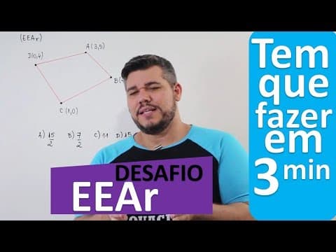 Thumbnail da aula: 😎DESAFIO EEAr #4 - Tem que fazer em 3 minutos! Área de Quadrilátero