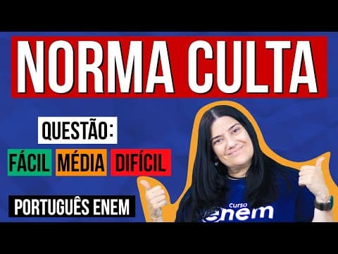 Thumbnail da aula: NORMA CULTA x LÍNGUA FALADA | INTERPRETAÇÃO DE TEXTO NO ENEM - Aula de Português