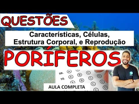 Thumbnail da aula: PORÍFEROS (QUESTÕES - AULA COMPLETA) - Resolução de QUESTÕES I Prof. Michael Bryan