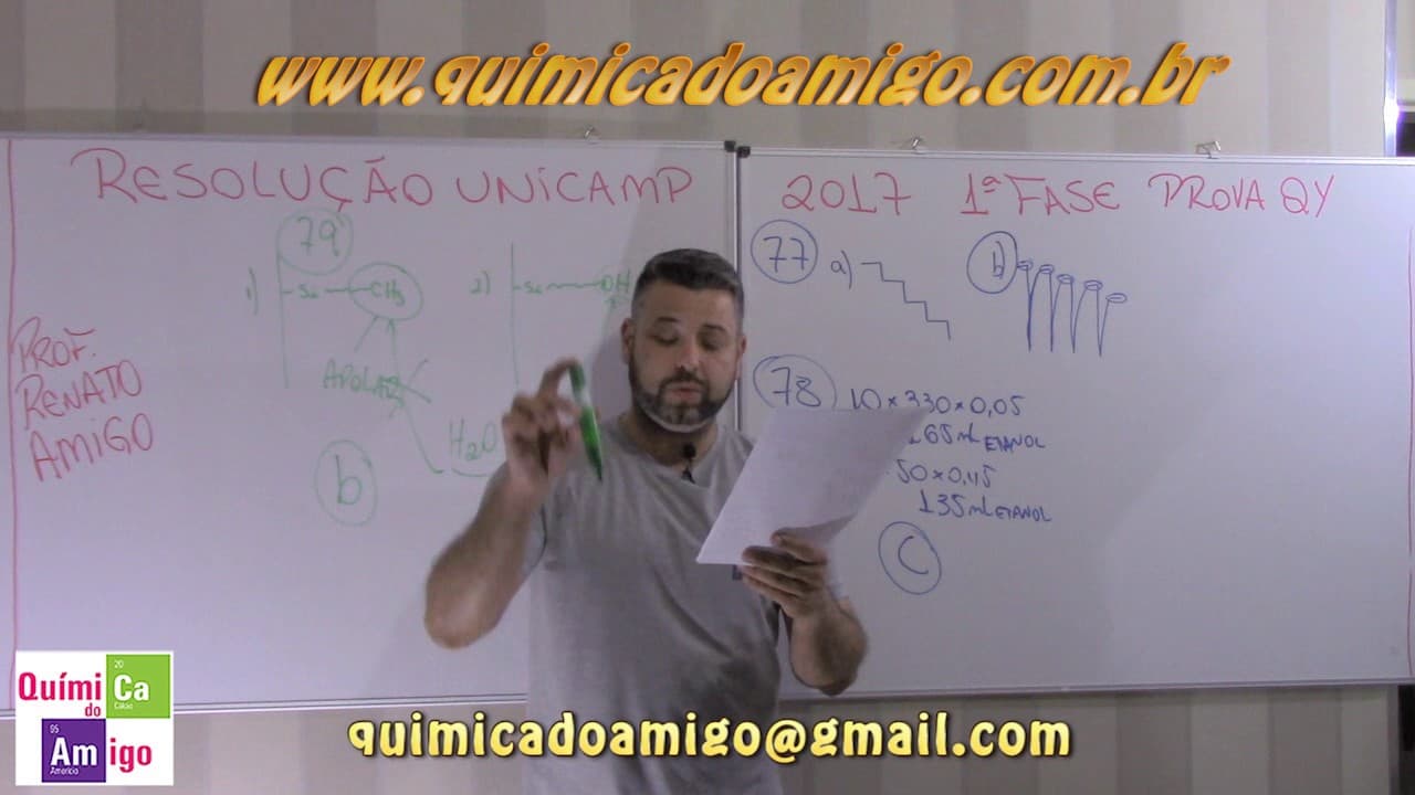 Thumbnail: Resolução UNICAMP 2017 - 1ªFase - Química