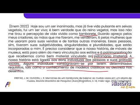 Thumbnail da aula: ENEM 2022 - NOVA REPÚBLICA DO BRASIL | Hoje sou um ser inanimado, mas já tive vida pulsante em...
